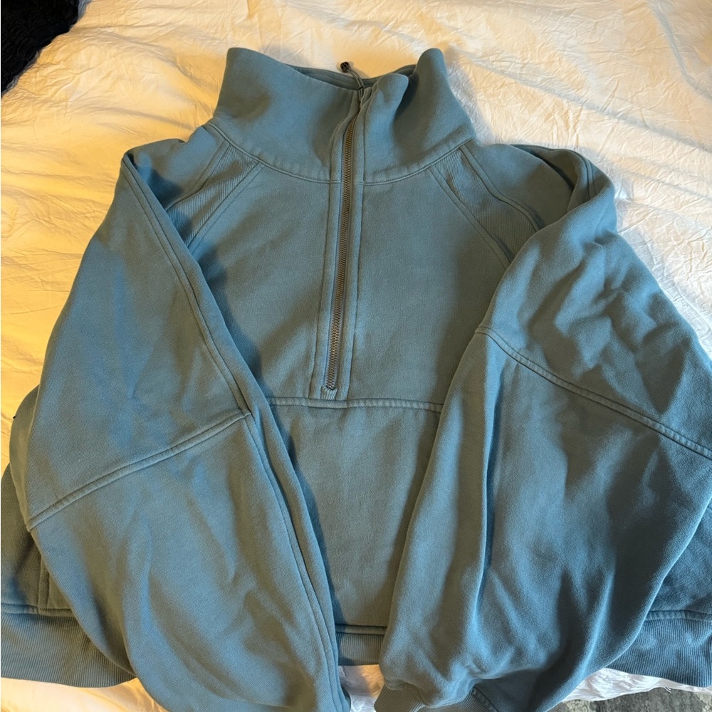 Blue lululemon scuba oversized funnel neck hoodie